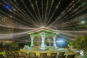 Traditional Indian wedding decor in Hyderabad With Beautiful Wedding Mandap,Pathway by showkase house.Its decor done with Eco Friendly theme